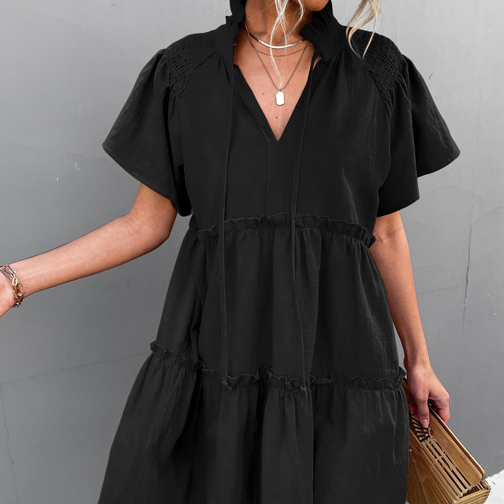 Castillotigo™ Vestido con cordones y cuello en V