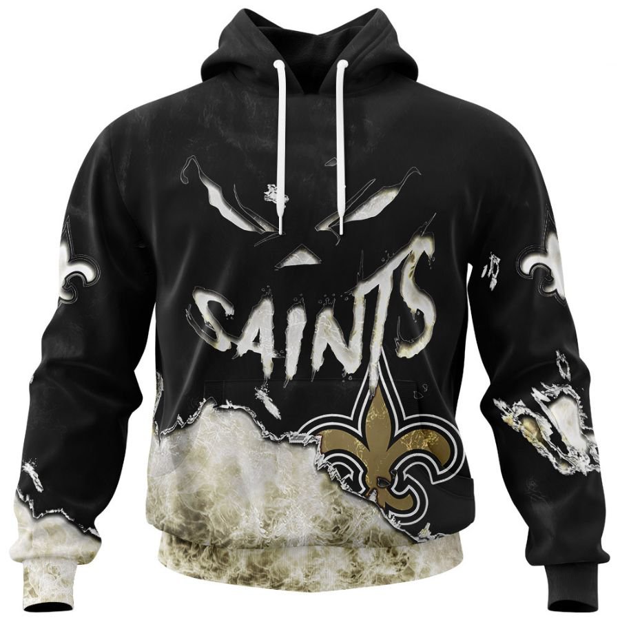 NEW ORLEANS SAINTS 3D HOODIE HALLOWEEN001