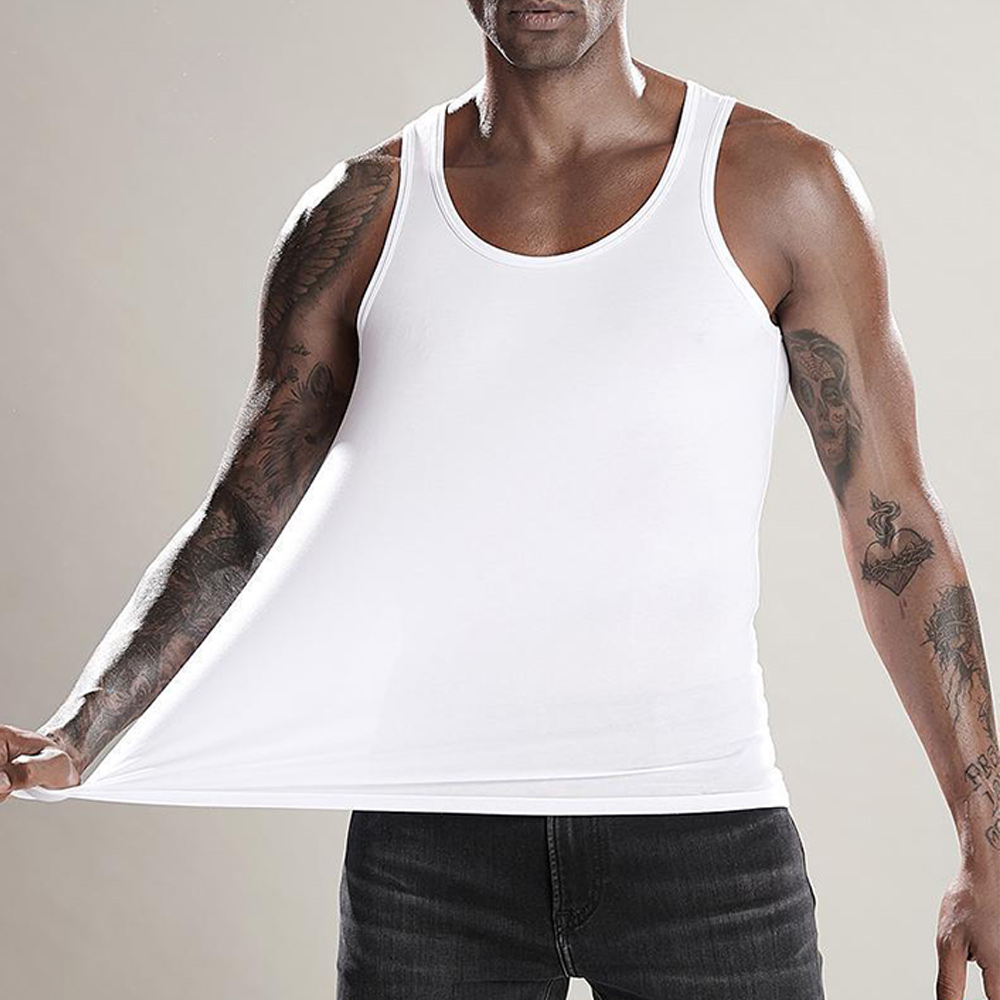 Castillotigo™ Camiseta sin mangas de verano de algodón modal para hombre
