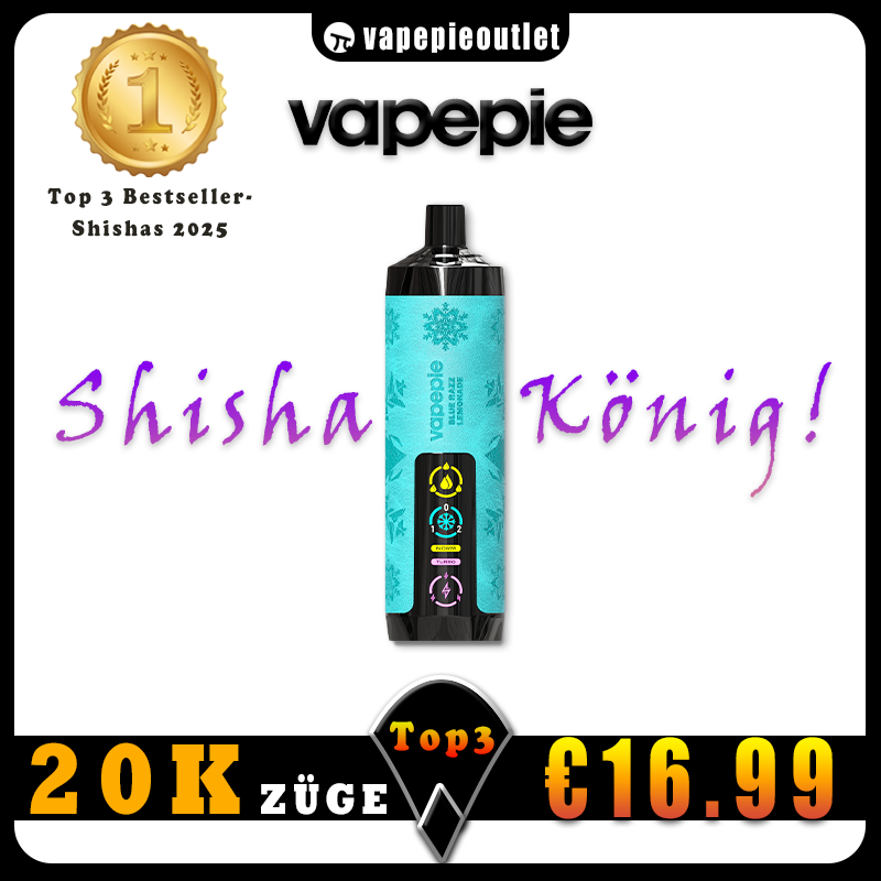 🔥Shisha-König - VAPEPIE AirRush 20.000 Züge