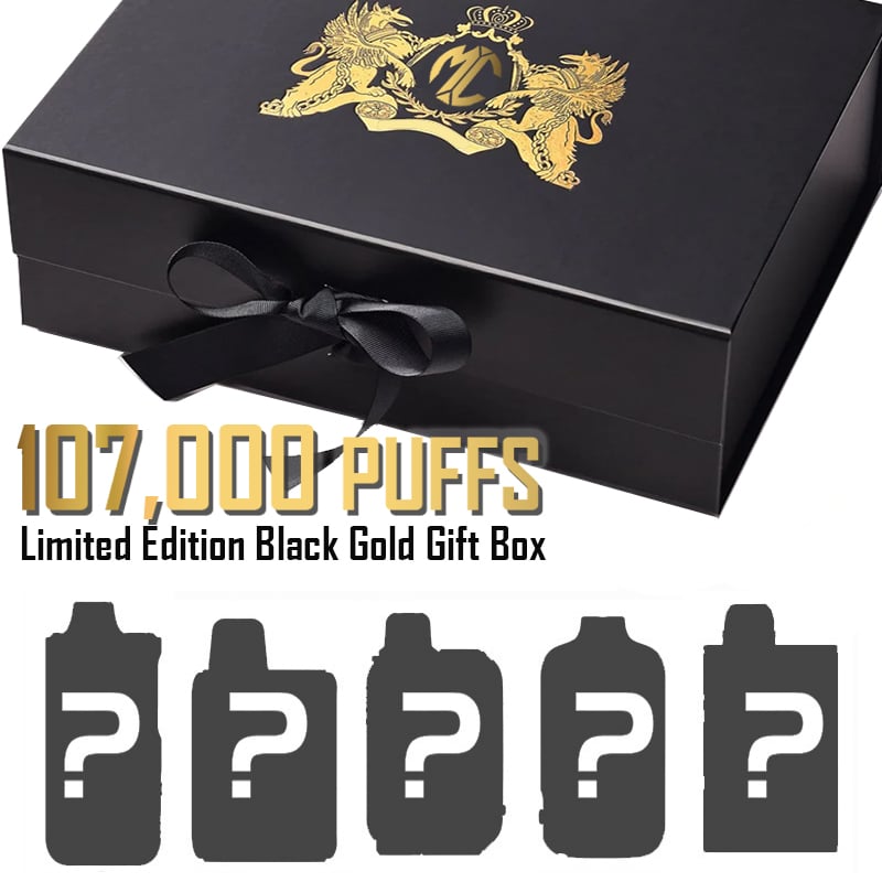 2025 VAPE 107,000 PUFFS Limited Edition Black Gold Gift Box