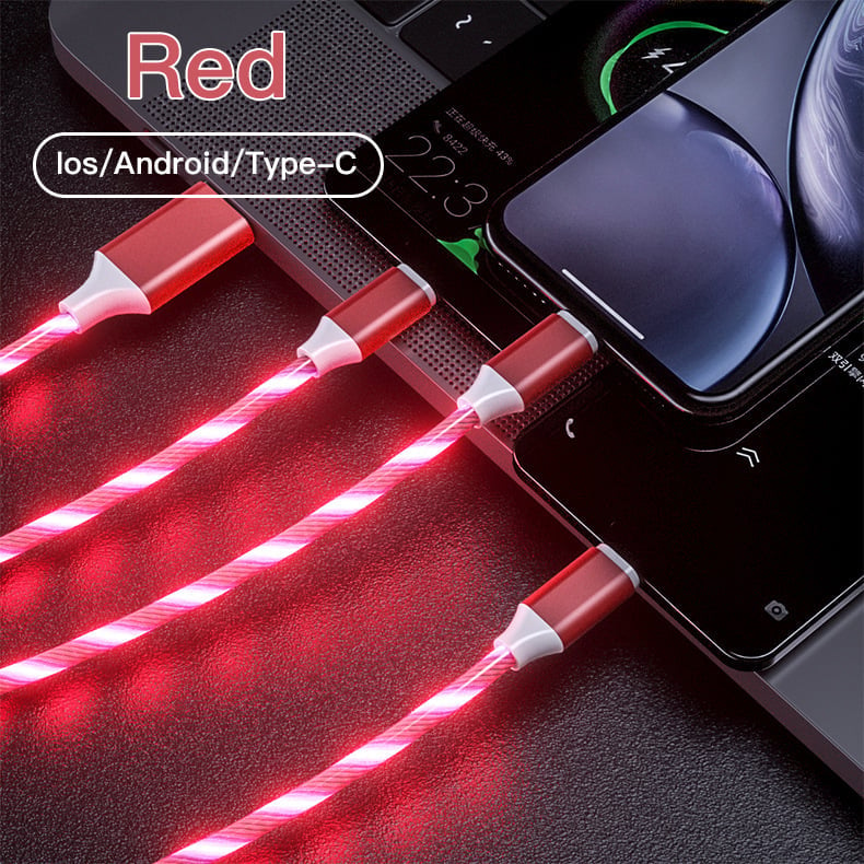 3-In-1 LED Light-Emitting Charging Cable🎁Get it for free with any order that includes Vapepie 25000 Puffs🎁