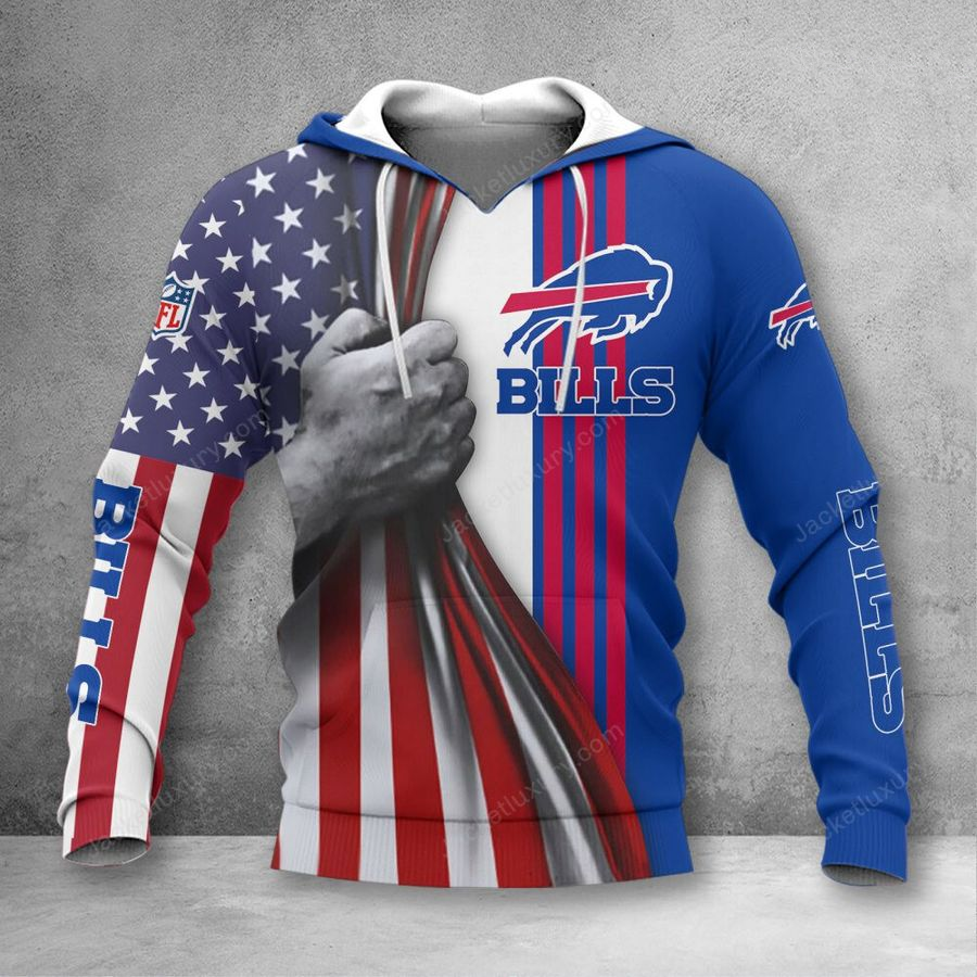 BUFFALO BILLS 3D HOODIE SKULL0804