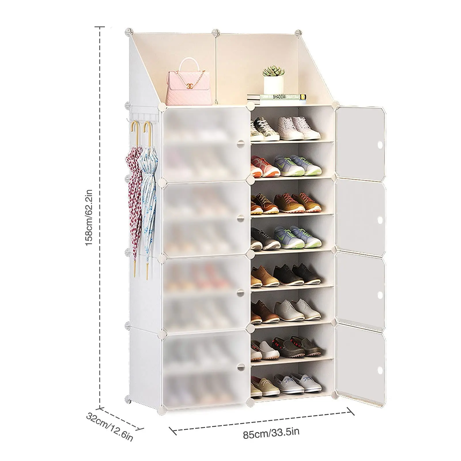 🎉Clearance only $19.99🎉Shoe Rack Storage Cabinet with Doors