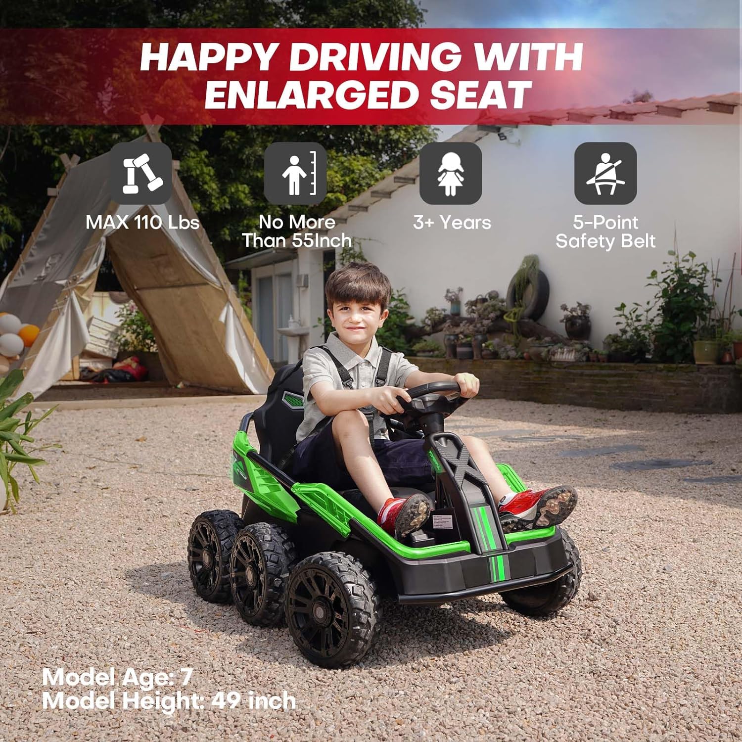 CARRO ELÉCTRICO 6X6 PARA NIÑOS