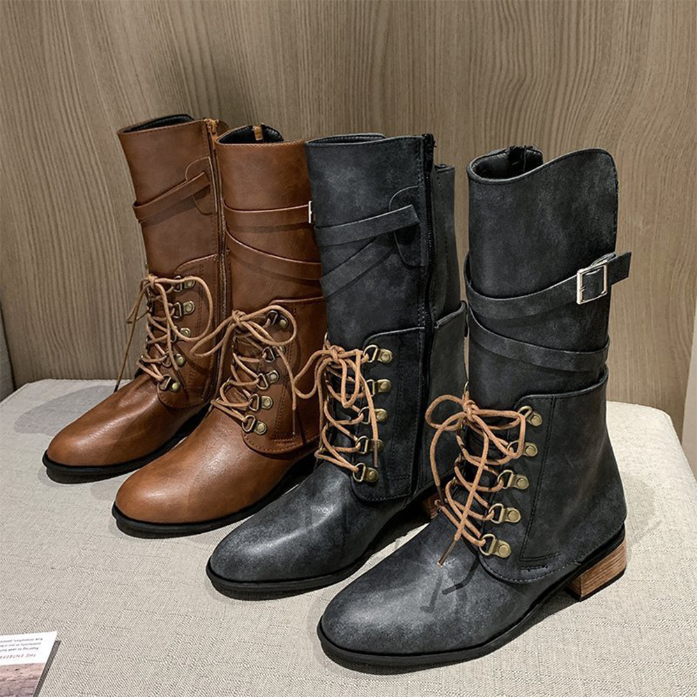 Castillotigo™ Botas de piel con cordones