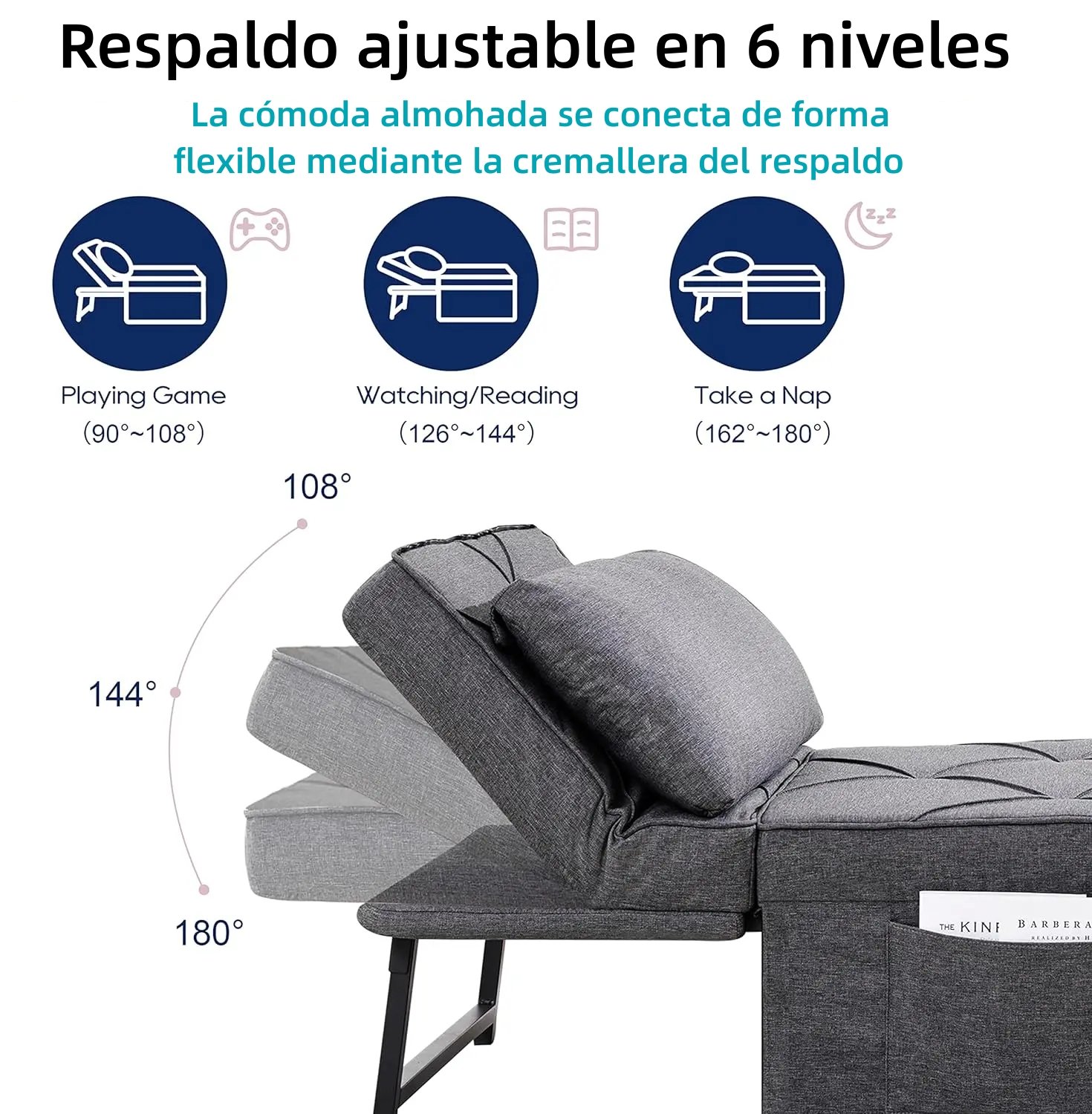 💥Compra 1 y obten 1 gratis🚀🔥Sofá cama plegable multifuncional 4 en 1