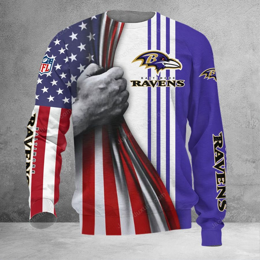 BALTIMORE RAVENS 3D HOODIE SKULL0804