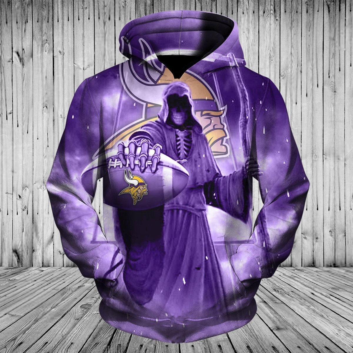 VIKINGS  3D HOODIE SKULL 4