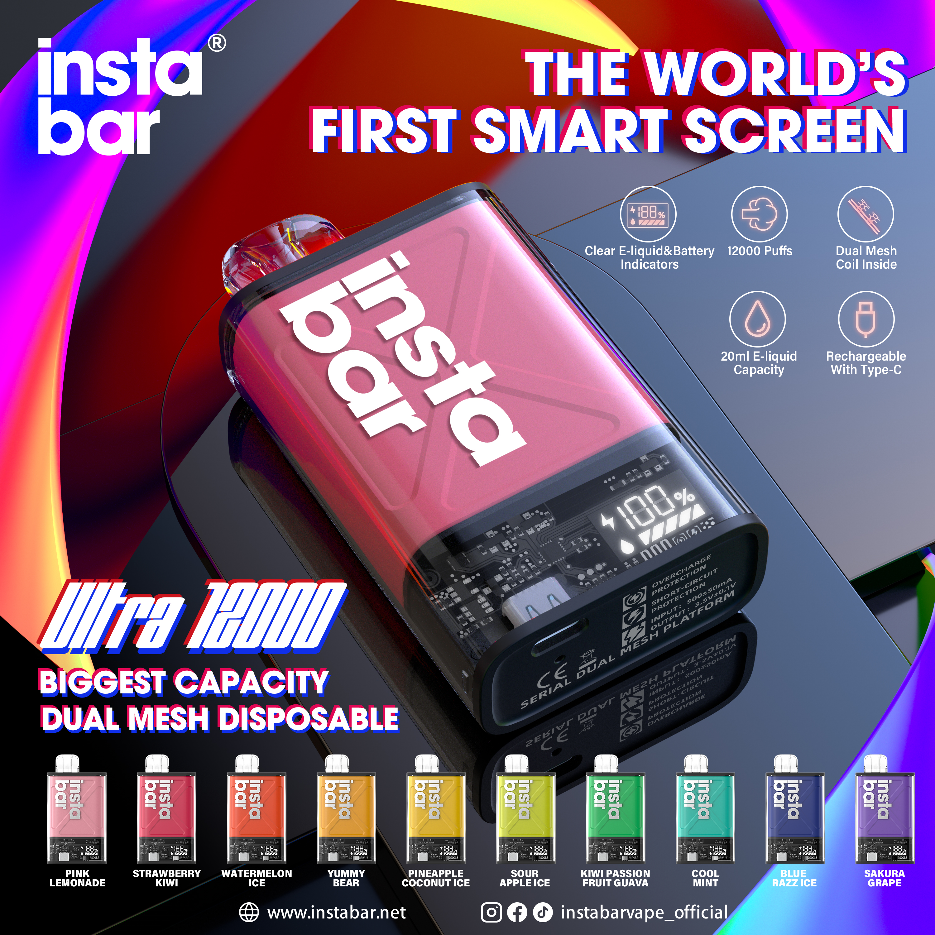 🎄 Christmas Sale 🎶INSTABAR IU12000 PUFFS – America's favorite choice! 🏆