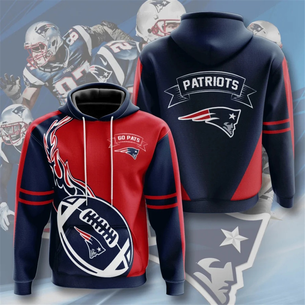 NEW ENGLAND PATRIOTS 3D HOODIE NNEP005