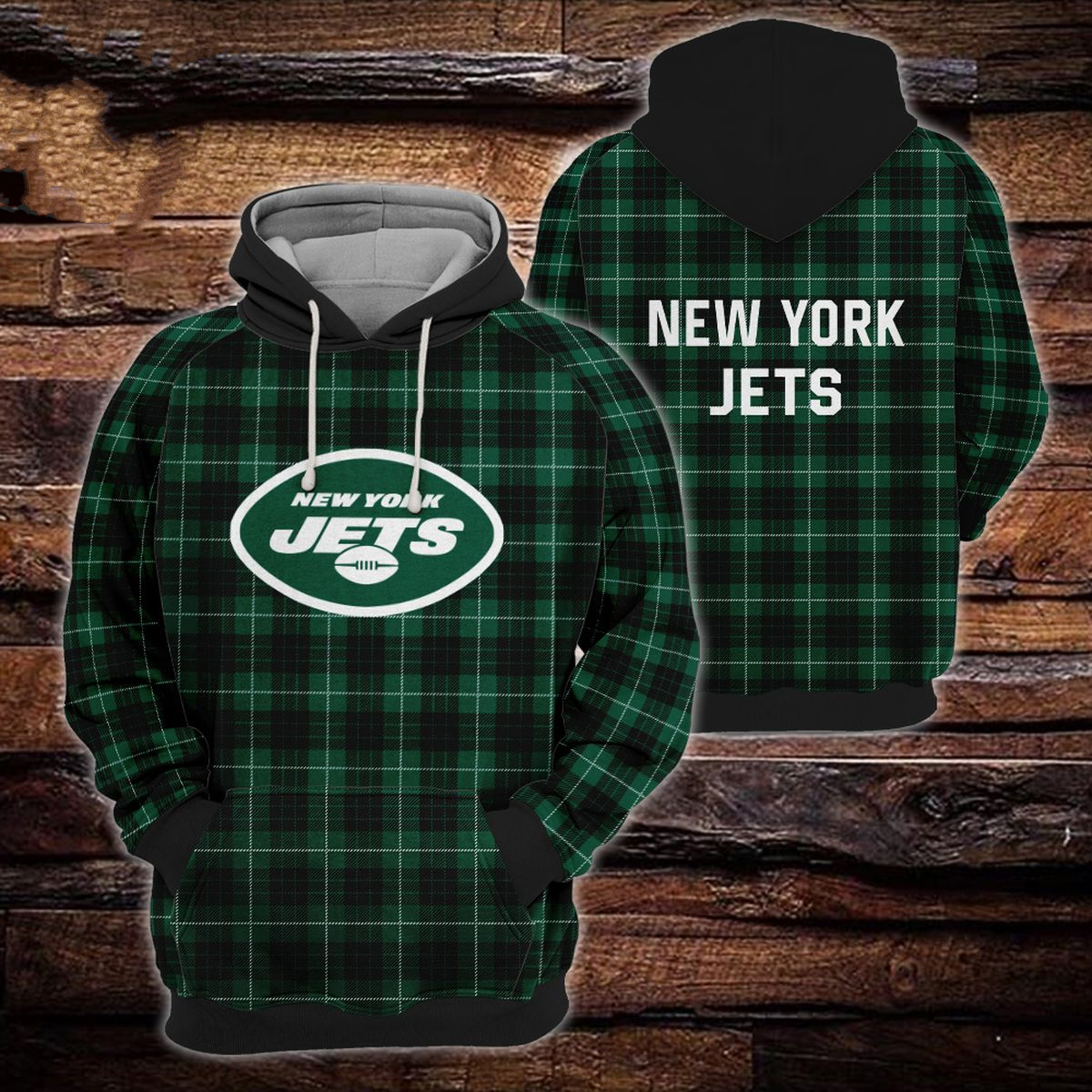 NEW YORK JETS 3D HOODIE SKULL113