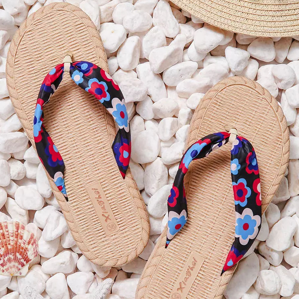 Castillotigo™ Nuevas chanclas planas con estampado de flores de verano