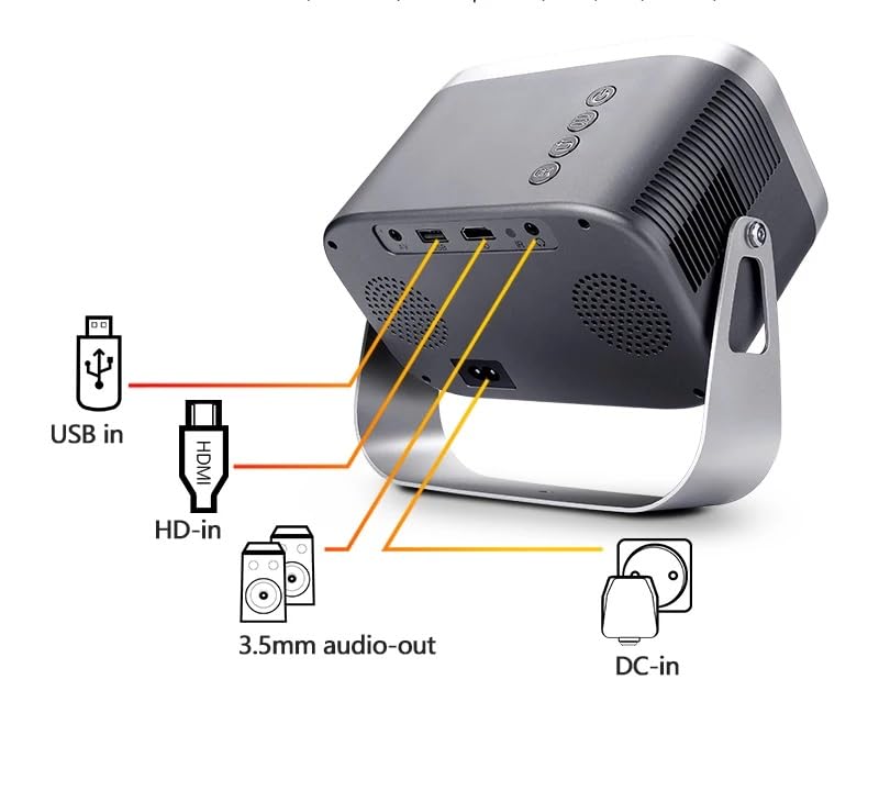 PROYECTOR ANDROID 4K LINK MAX 150 PULGADAS PORTATIL 360° HD