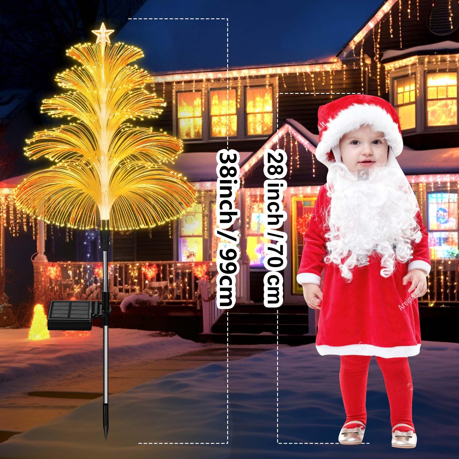 🎅Early Xmas Offer 1000pcs 49% OFF)🔥7 Color Changing Christmas Firework Lights🎄