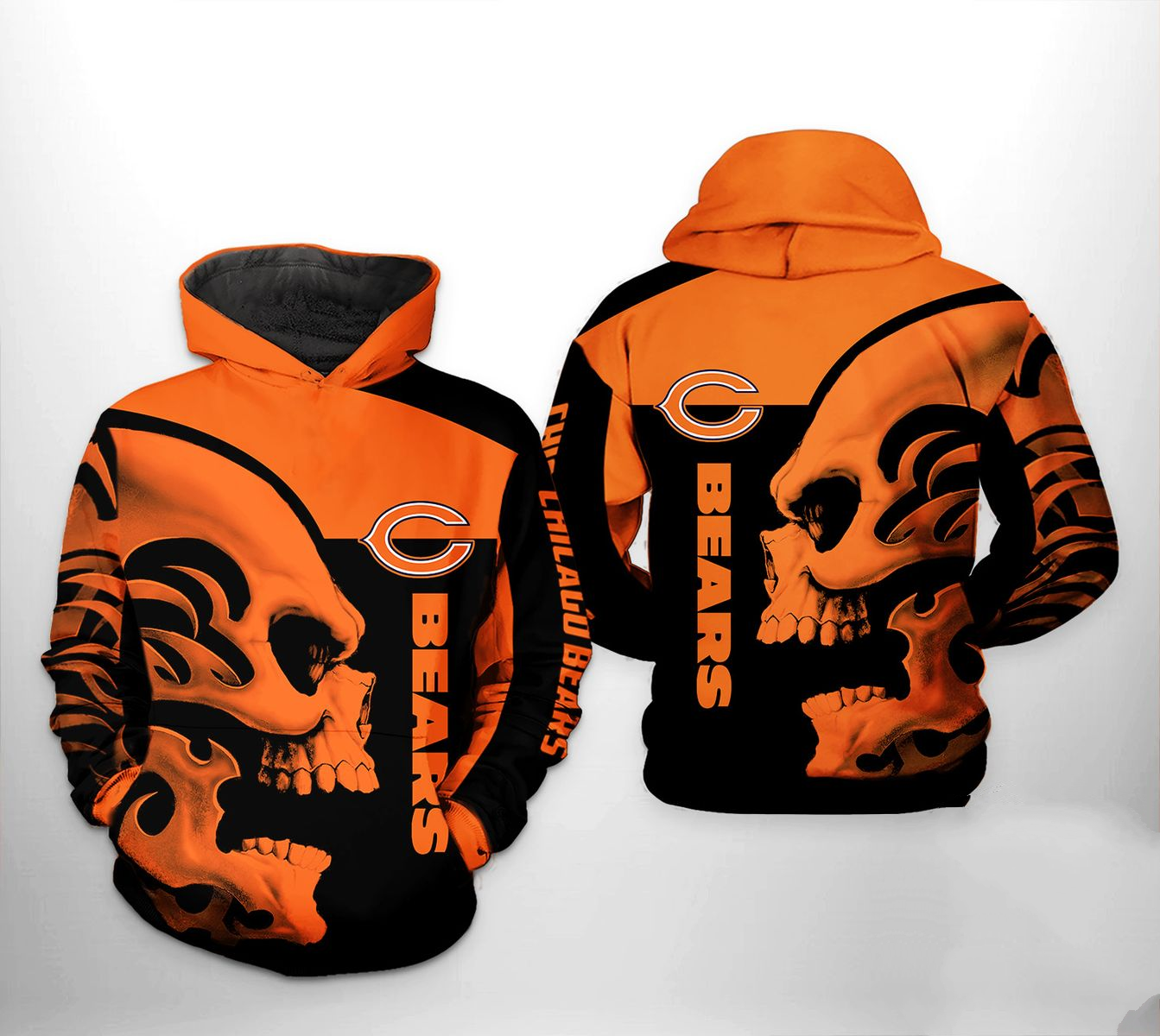 CHICAGO BEARS 3D HOODIE SKULL105