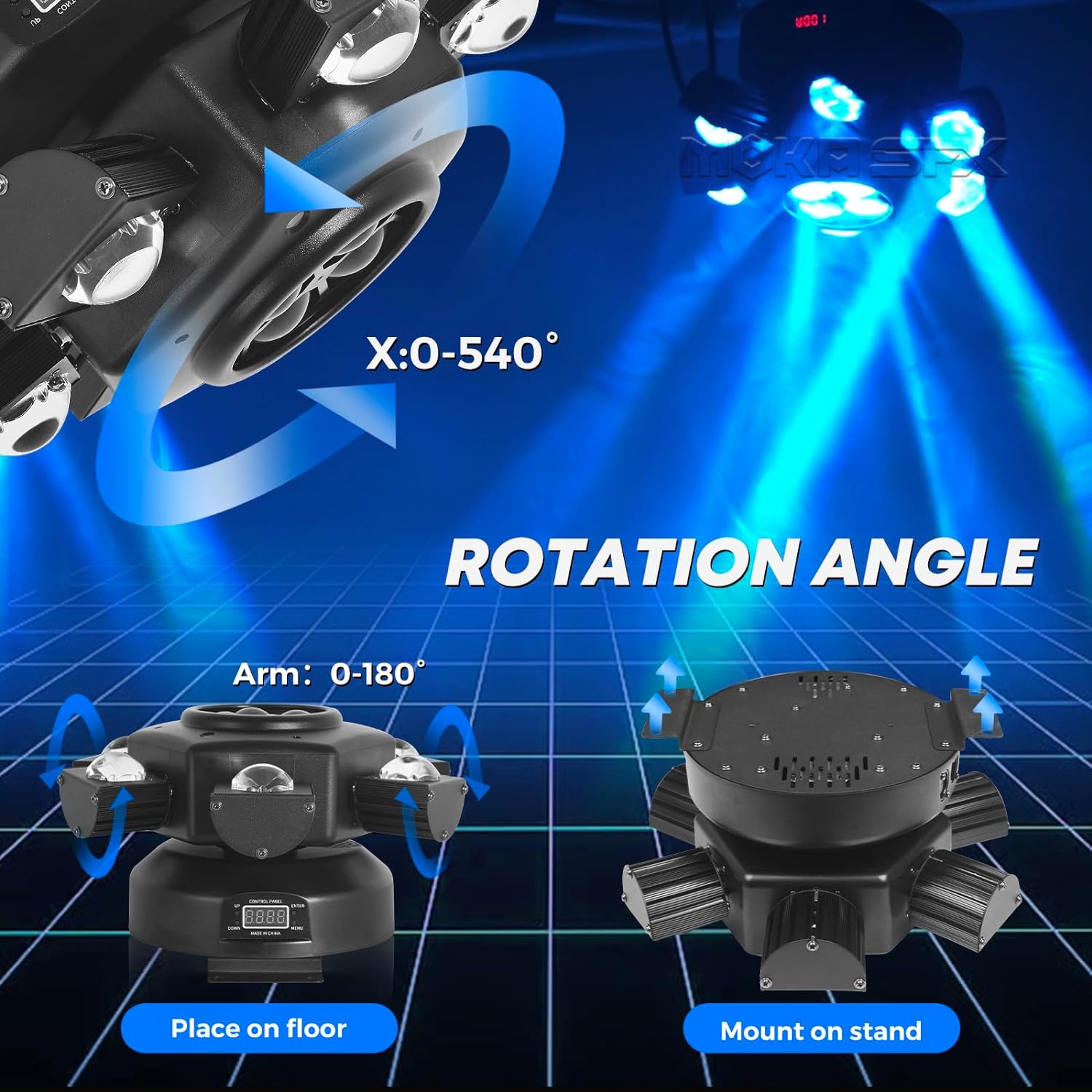 🔥Venta de Amazon último día🔥Luz de escenario LED para DJ 4 en 1 RGBW de 150 W