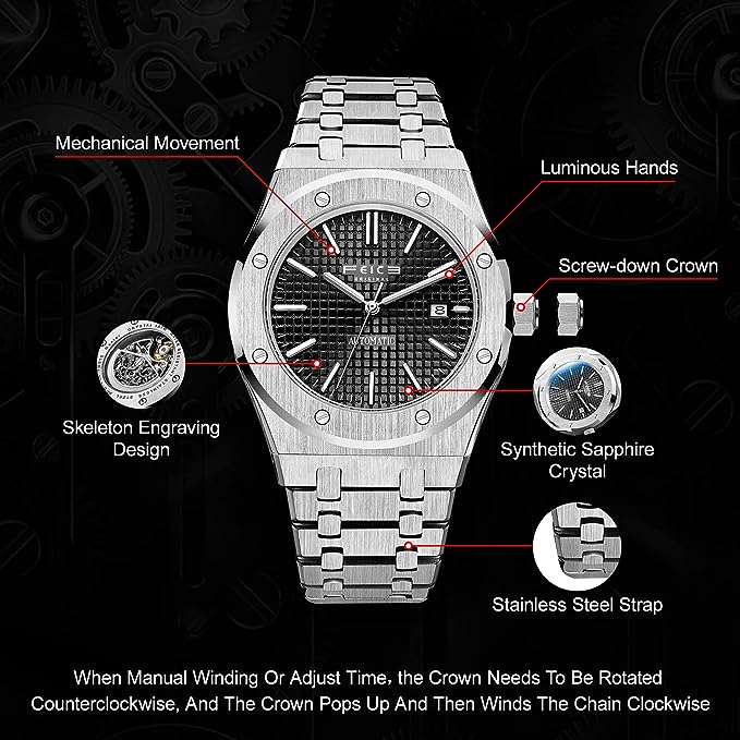 FEICE Mens Automatic Mechanical Watch Dress Watches India | Ubuy