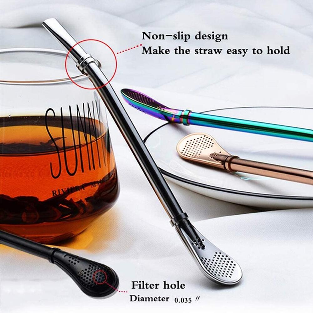 Higomore™ Straw Spoons Free Cleaning Brush
