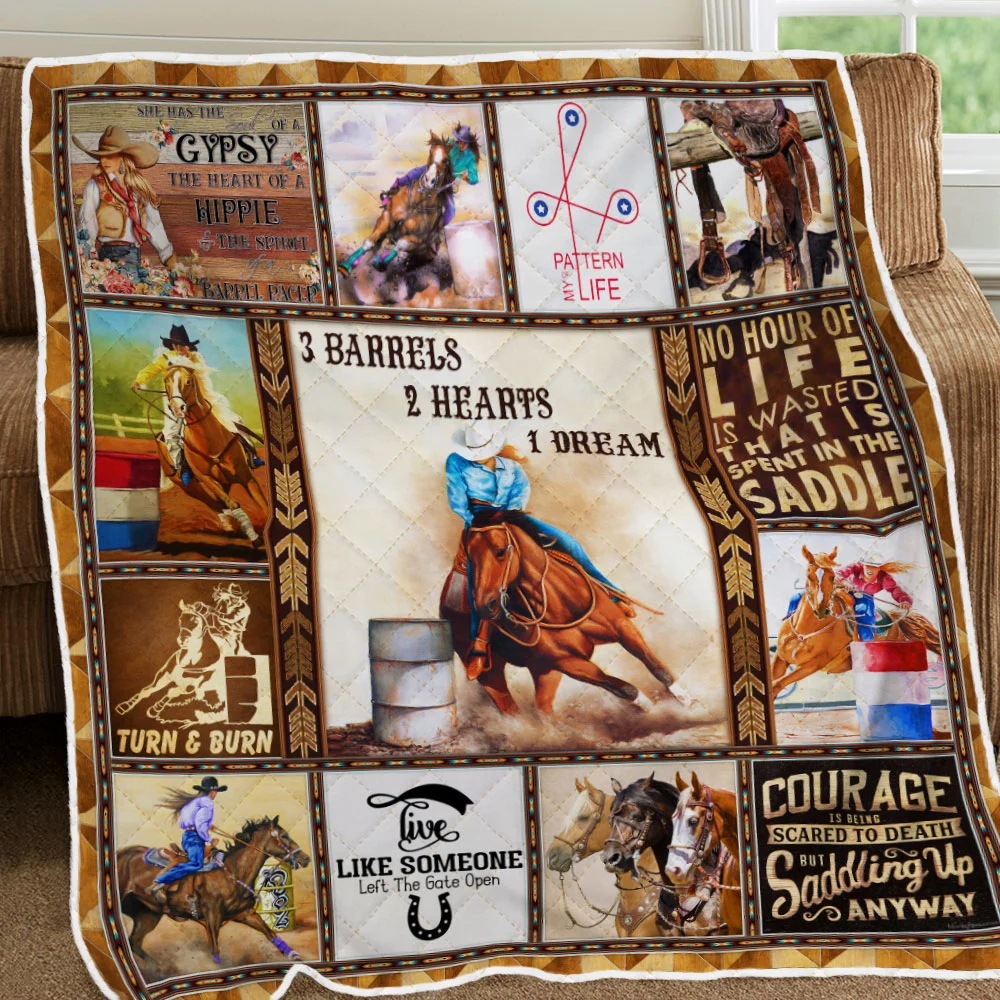 Barrel Racing Quilt Blanket Fanseverything™