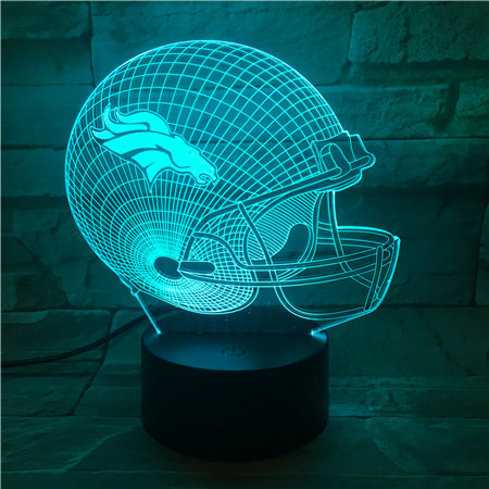 DENVER BRONCOS 3D LAMP PERSONALIZED