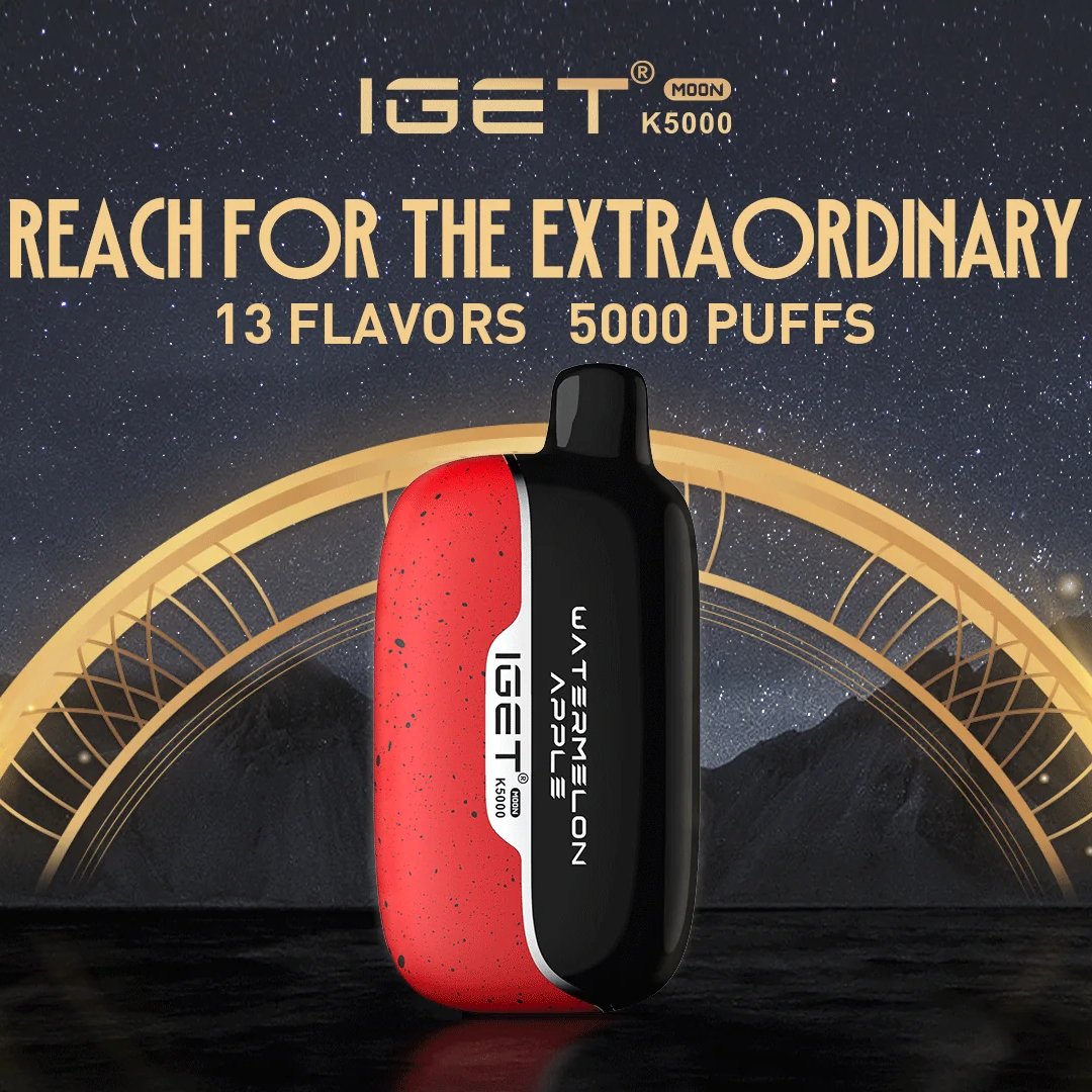 🔥10 PCS - Only $34.89 per PC🔥- IGET Moon 5000 Puffs【Exclusive Australian Warehouse Deals】