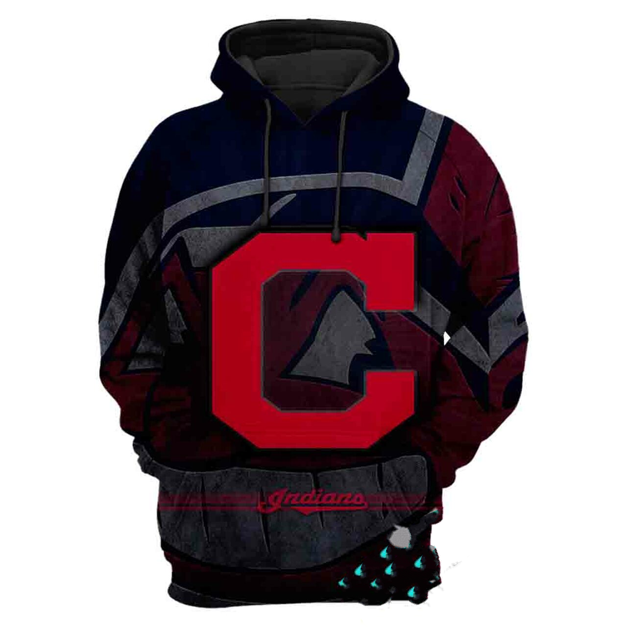 CLEVELAND INDIANS 3D CASUAL HOODIE 101
