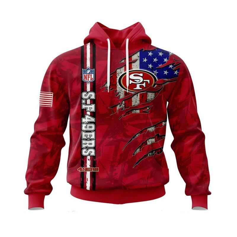 SAN FRANCISCO 49ERS 3D HOODIE SKULL0802