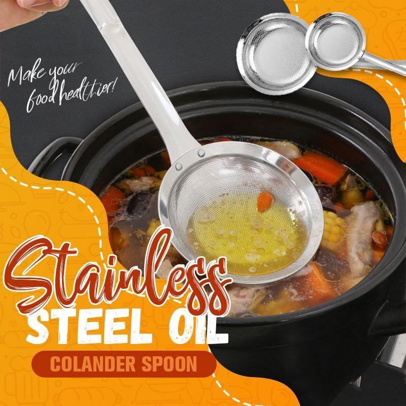 Stainless Steel Oil Colander Spoon - Buy 2 Get 1 Free