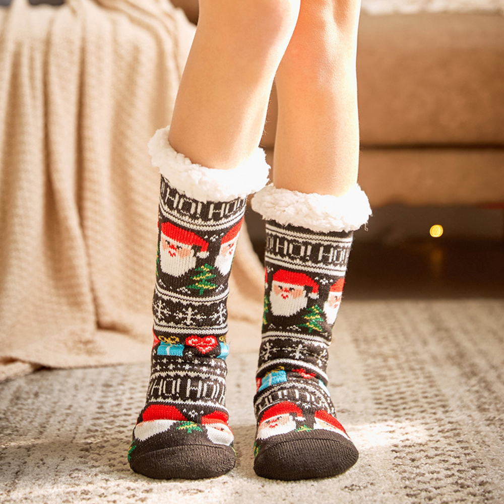Castillotigo™ Calcetines gruesos de calcetín navideño