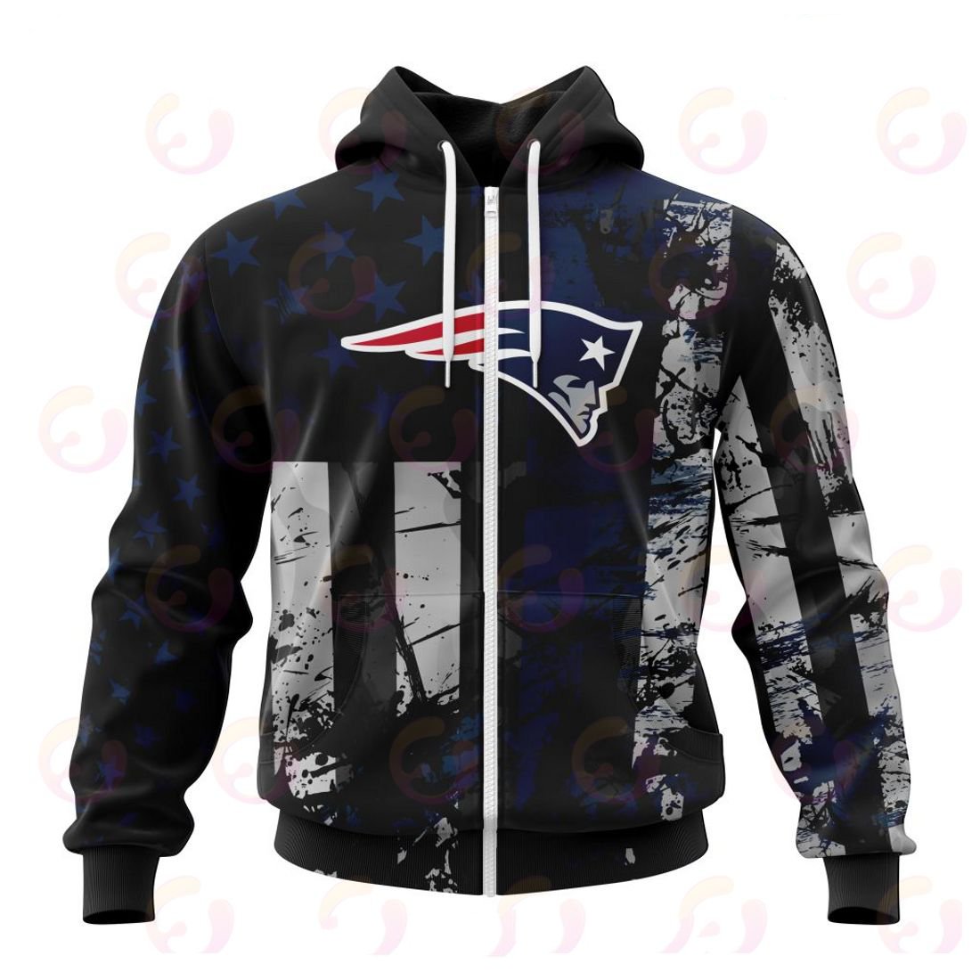 NEW ENGLAND PATRIOTS 3D HOODIE JERSEY FOR AMERICA
