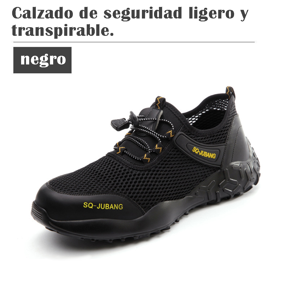 Castillotigo™Nuevos zapatos de seguridad negros con agujeros grandes