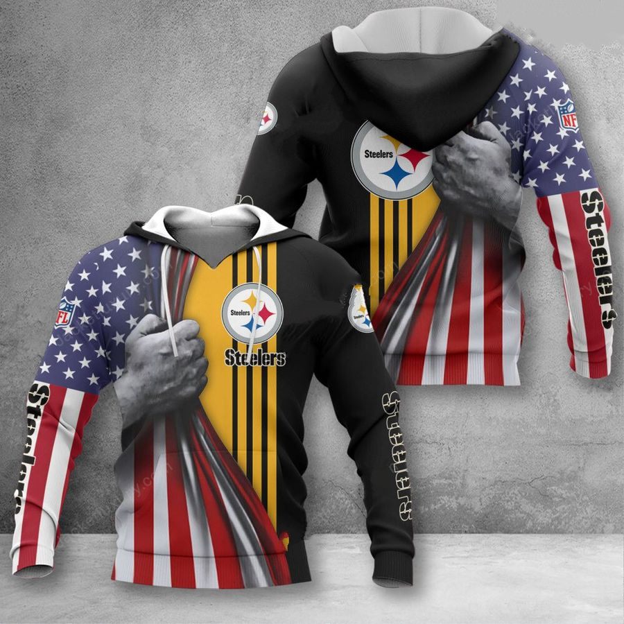 PITTSBURGH STEELERS 3D HOODIE SKULL0804