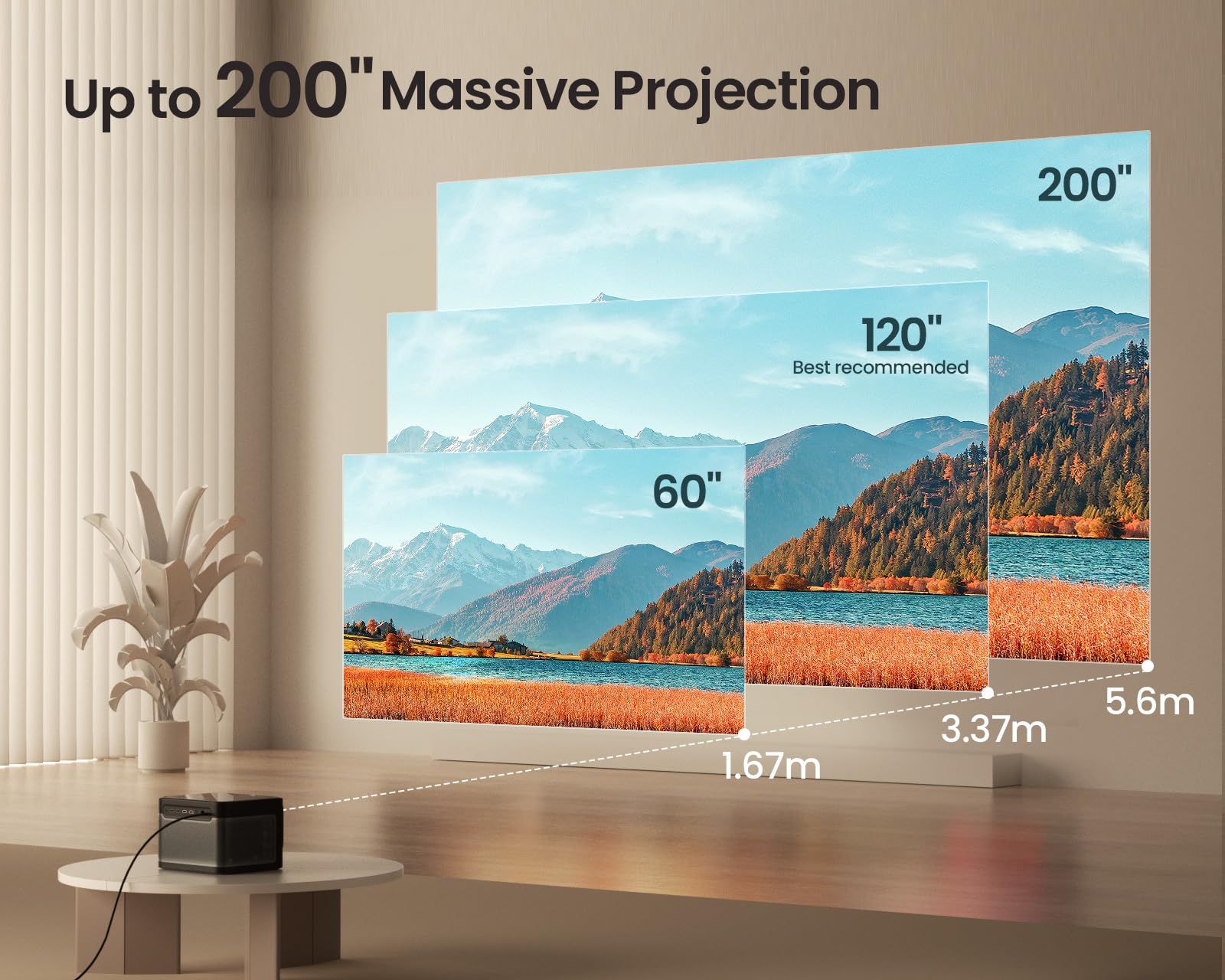 Proyector de cine en casa Autofocus Mars Pro 4K