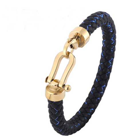 Men's Leather Thick Braided Bracelet