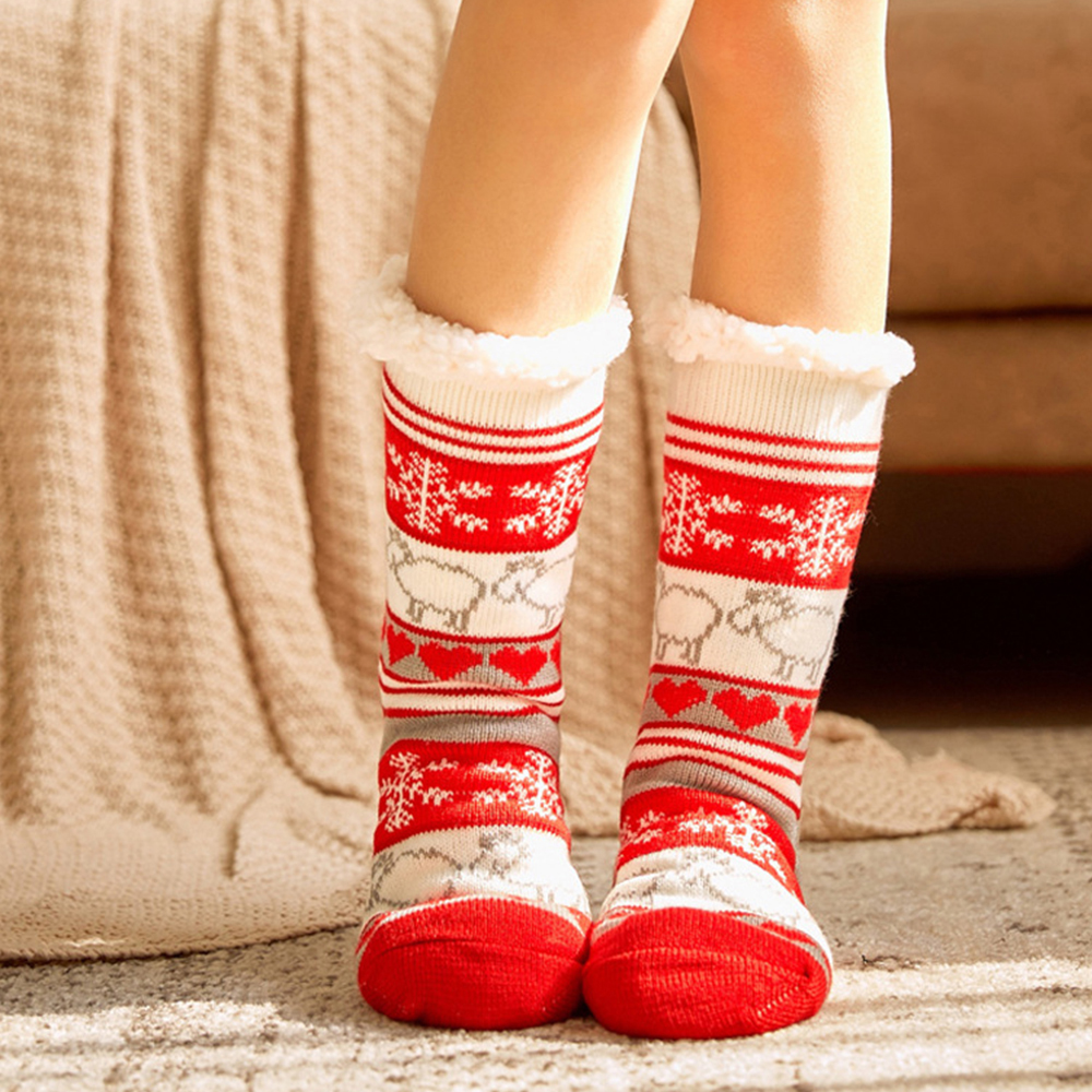 Castillotigo™ Calcetines gruesos de calcetín navideño