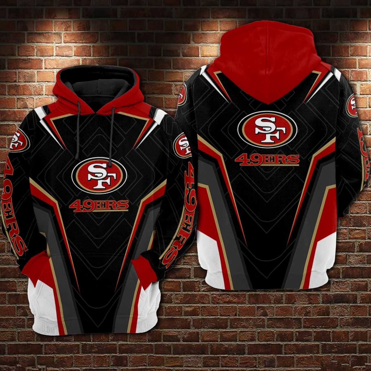 SAN FRANCISCO 49ERS 3D HOODIE SSFF49017