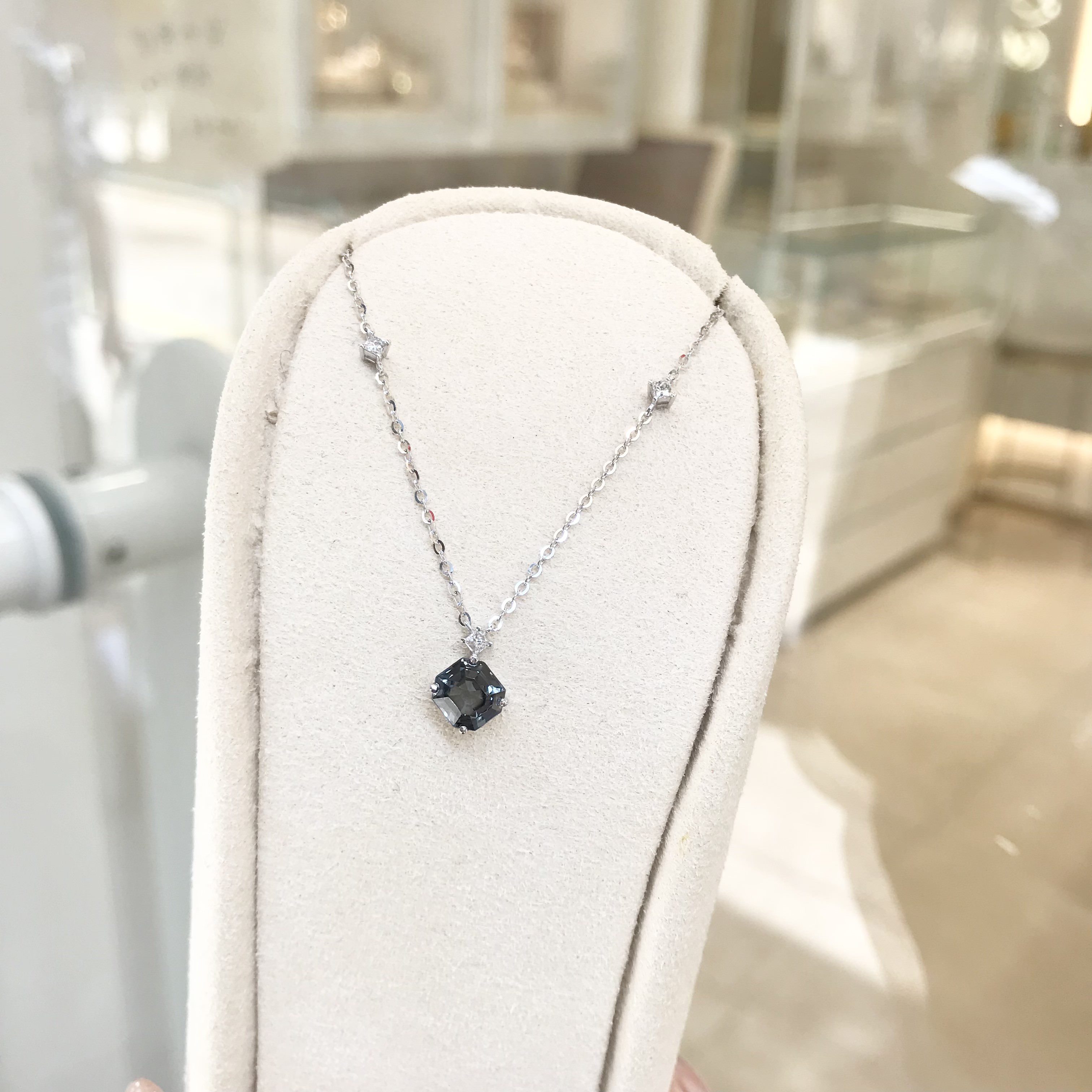 Sold＊Spinel Diamond Necklace By Gifted Gallery