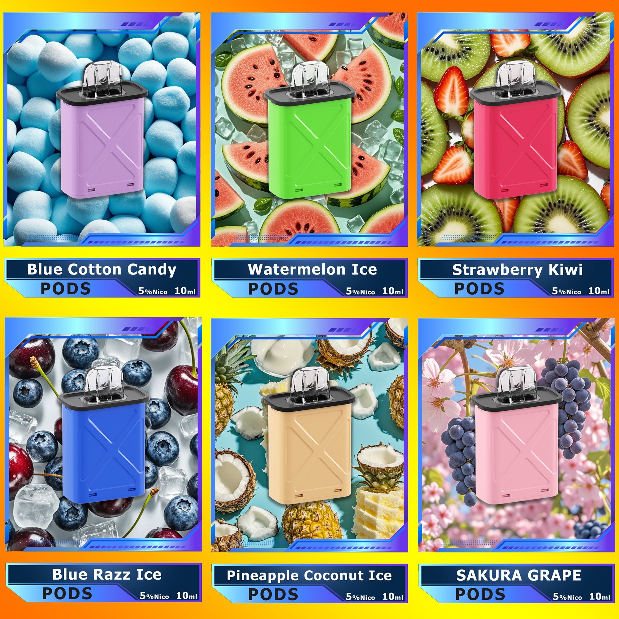 Blueberry Blast-Vapepie Disposable Pod 10000 PUFFS