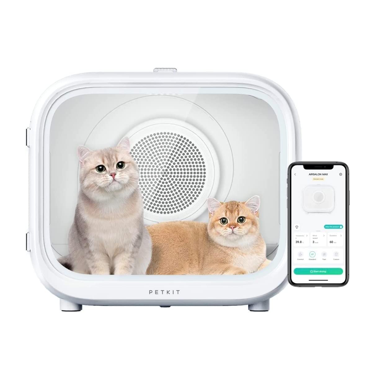 Secador automático de mascotas para perros y gatos, control inteligente de temperatura, silencioso