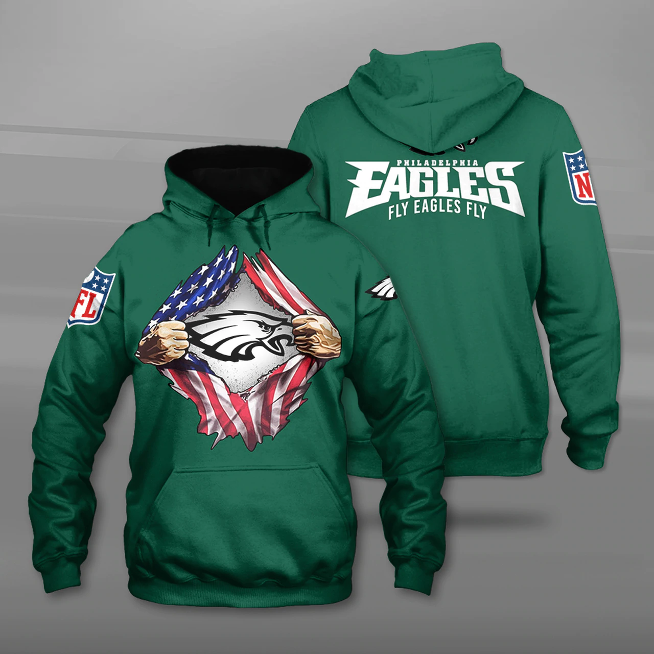 PHILADELPHIA EAGLES 3D HOODIE PPEE019