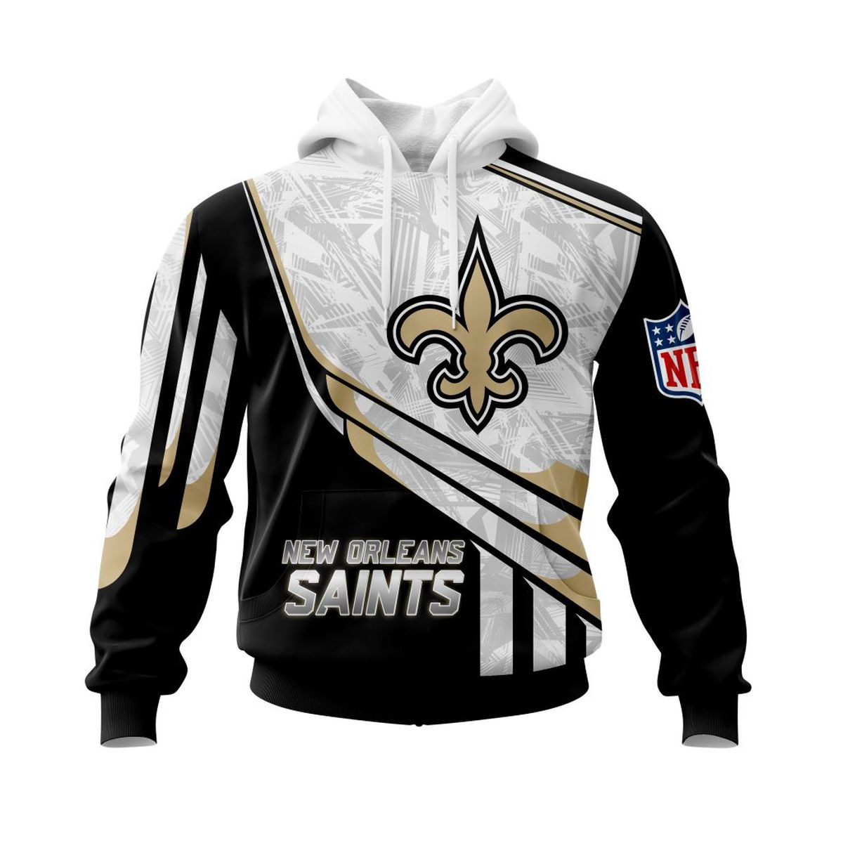 NEW ORLEANS SAINTS 3D HOODIE SKULL0801