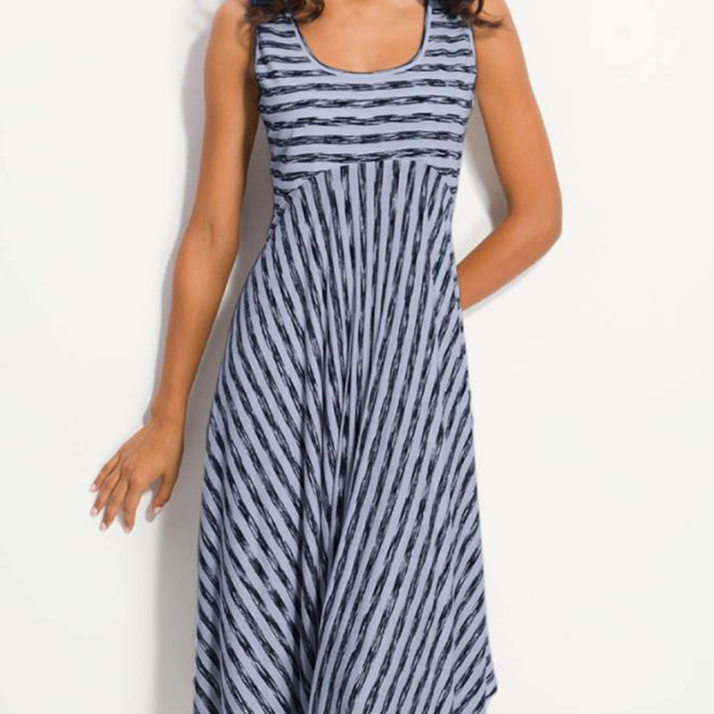 Castillotigo™ Vestido a rayas sin mangas simple nuevo verano