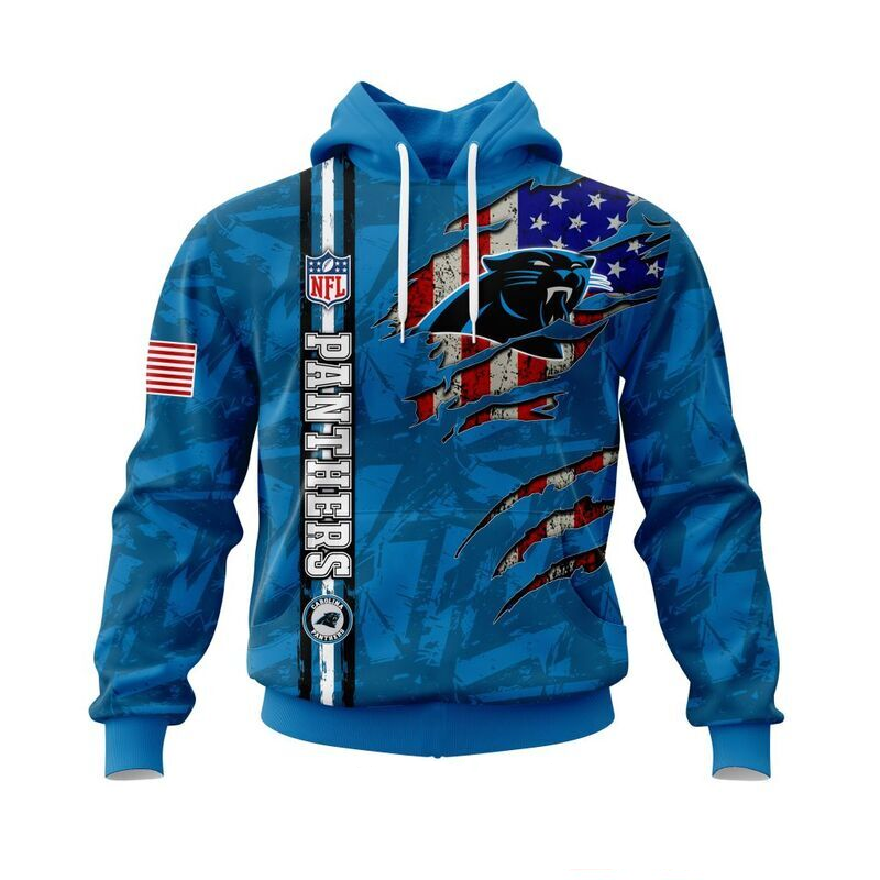 CAROLINA PANTHERS 3D HOODIE SKULL0802