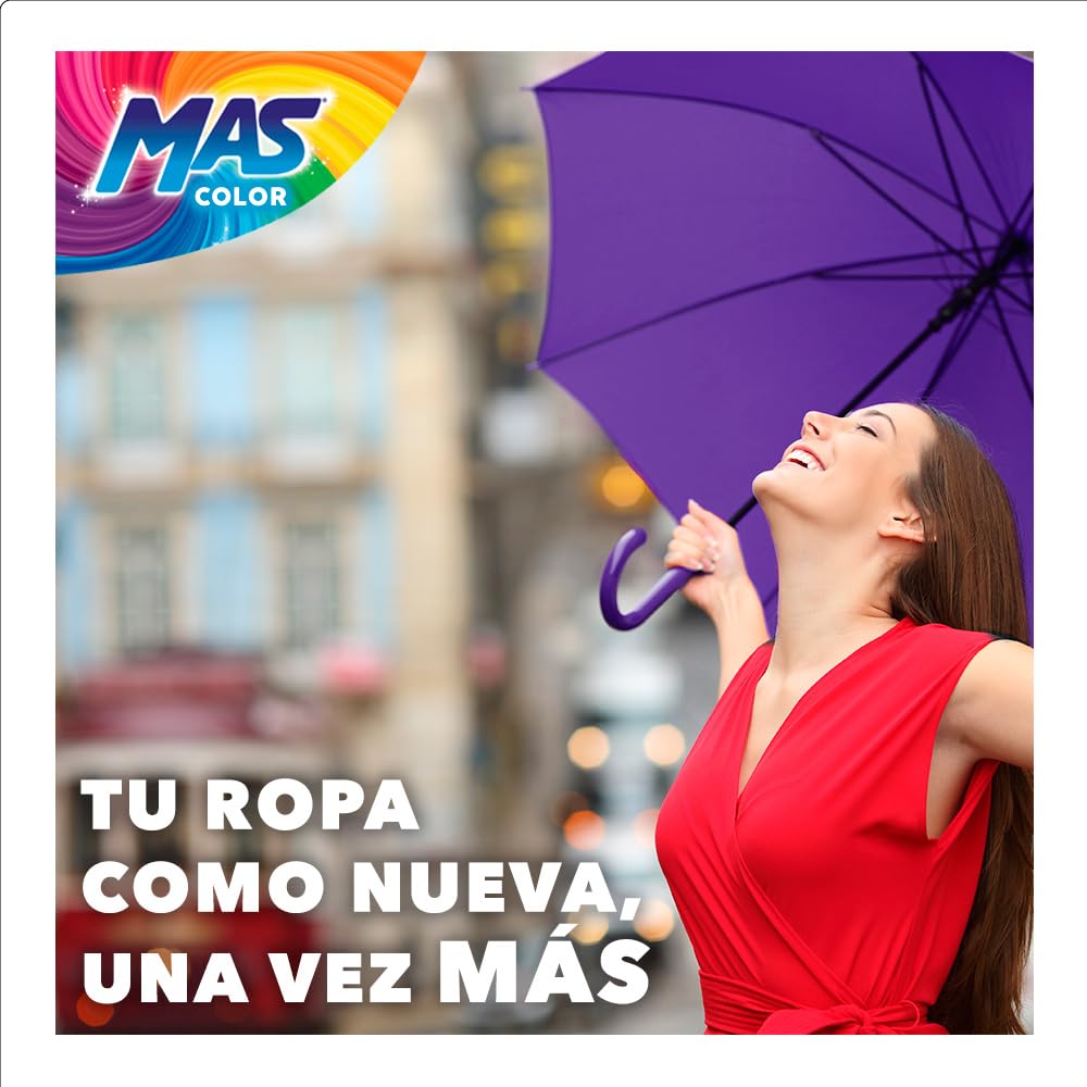 MAS Color - Detergente Líquido para el Cuidado de la Ropa Color Intenso 6.64L (88 porciones)