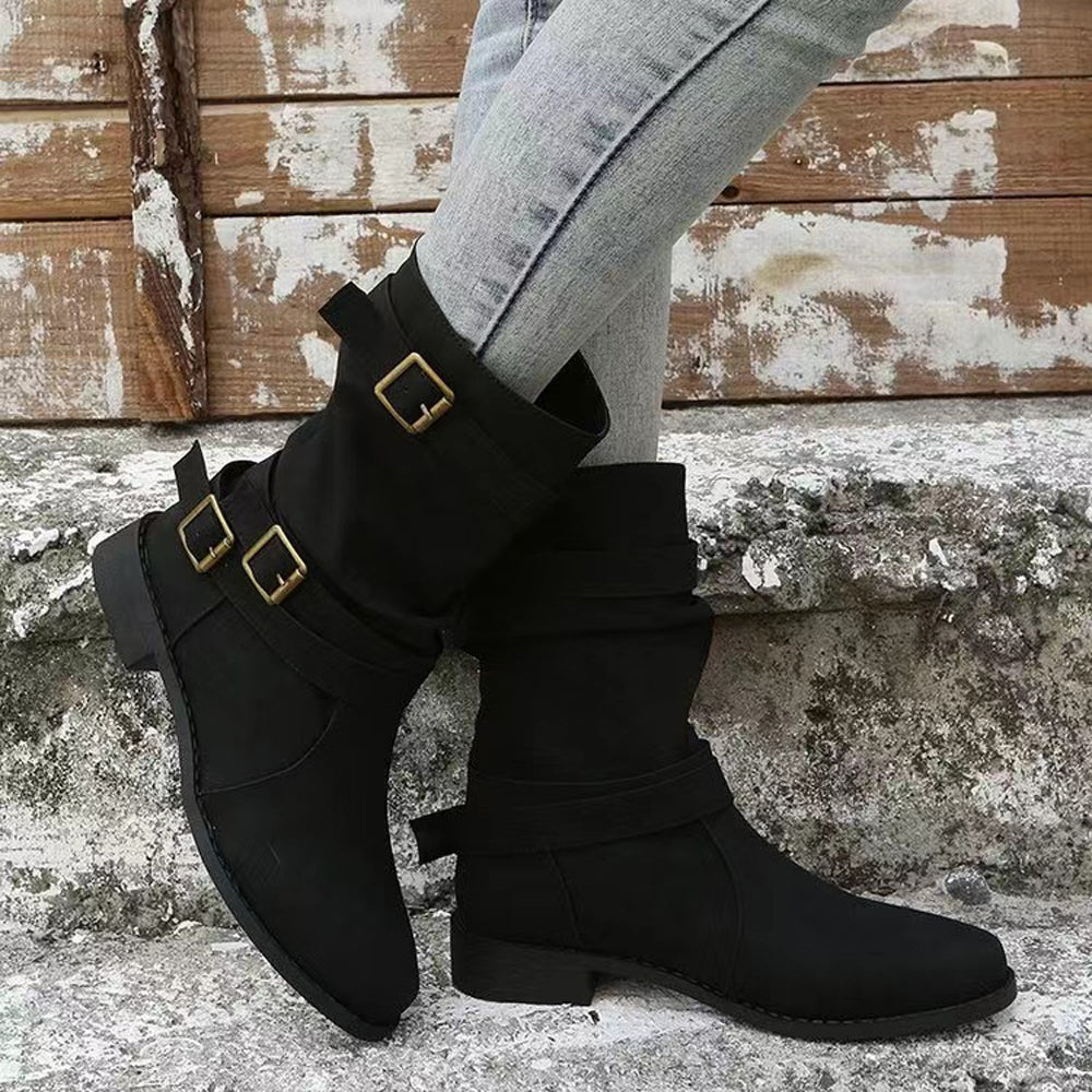 Castillotigo™ Nuevas botas de hebilla de estilo británico con personalidad de moda