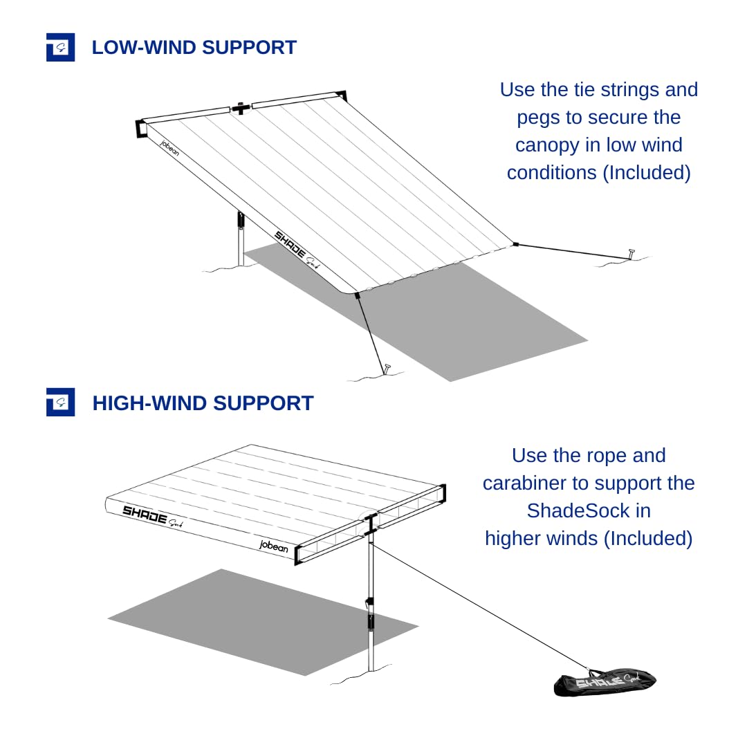 ShadeSock - Toldo de playa inflable accionado por viento y sin instalación