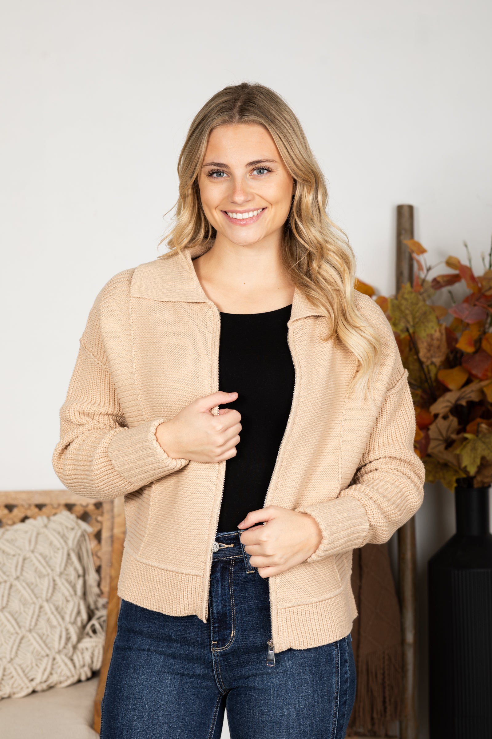 Ribbed Full Zip Jacket