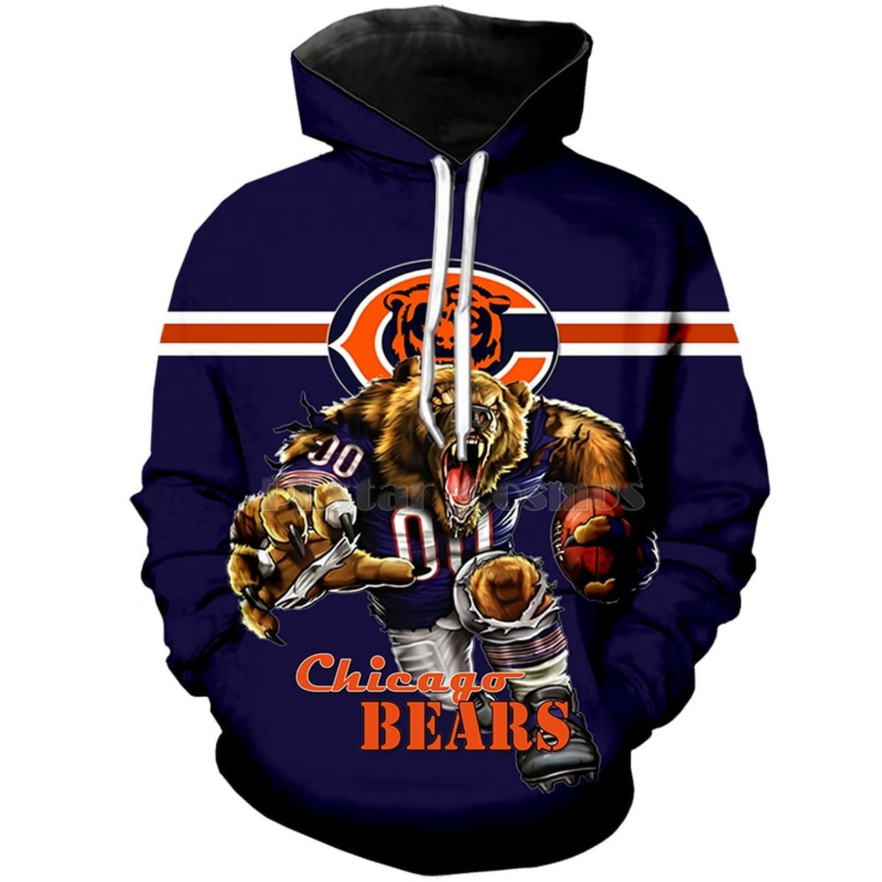 CHICAGO BEARS 3D HOODIE CCBB013