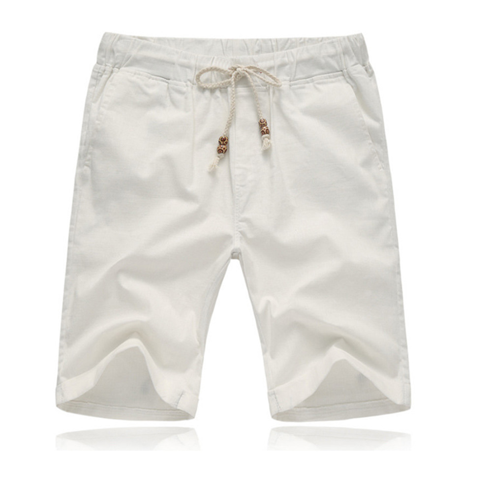 Castillotigo™ Pantalones cortos casuales de color sólido de talla grande para hombre de verano